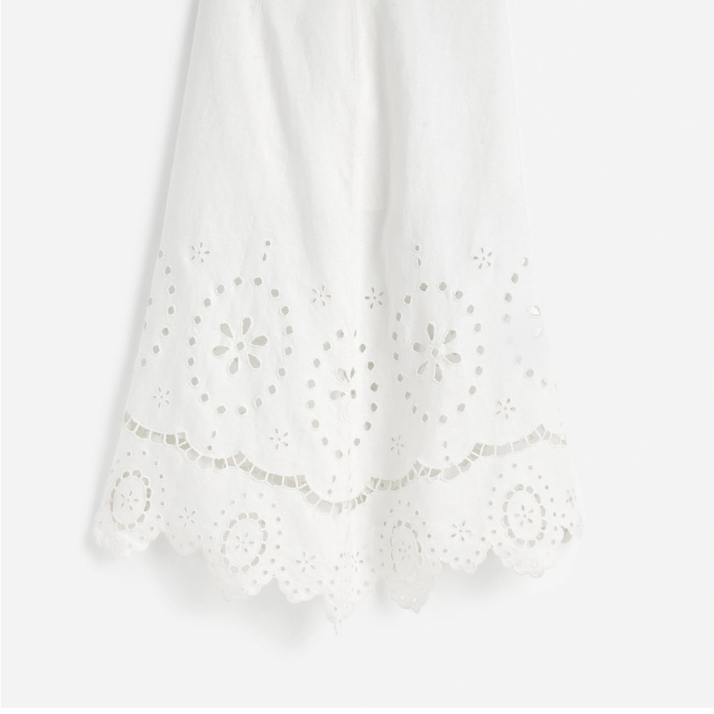 Madewell Cream Linen Skirt